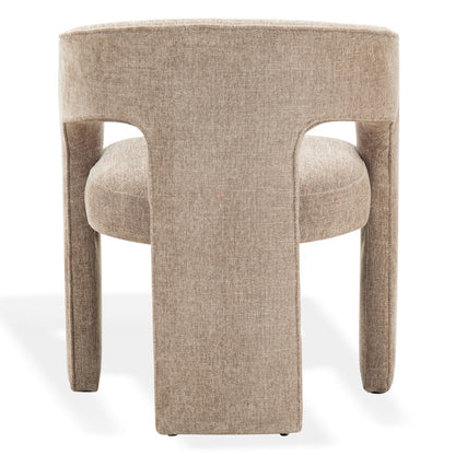 Safavieh - Catharia Chenille 3 Leg Dining Chair / Dark Brown - SFV4602F view 5