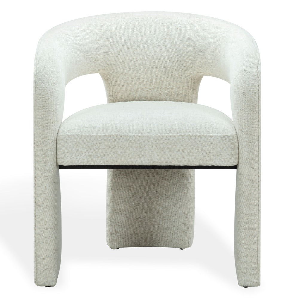 Safavieh - Catharia Chenille 3 Leg Dining Chair / Taupe - SFV4602G view 1