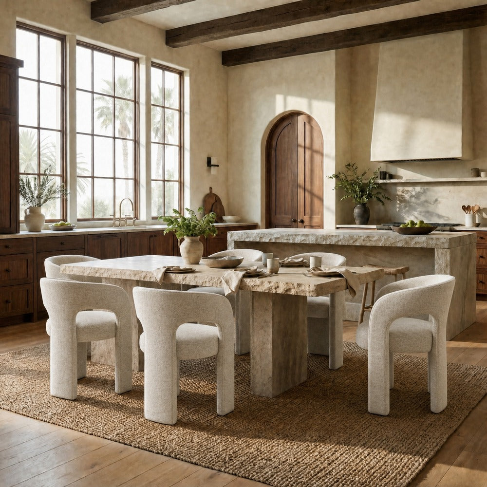Safavieh - Catharia Chenille 3 Leg Dining Chair / Taupe - SFV4602G view 2