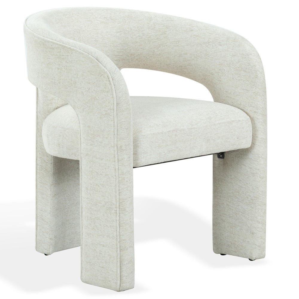 Safavieh - Catharia Chenille 3 Leg Dining Chair / Taupe - SFV4602G view 3