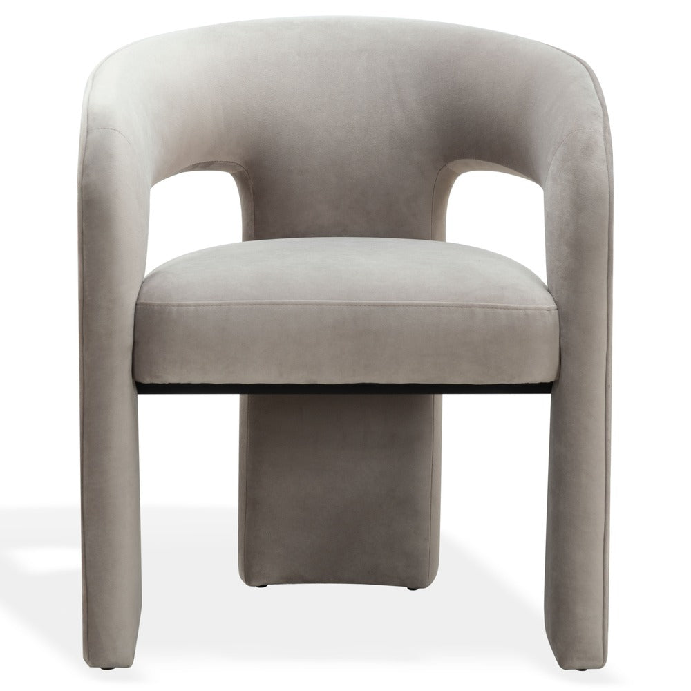 Safavieh - Catharia Velvet 3 Leg Dining Chair / Light Brown - SFV4602D view 1