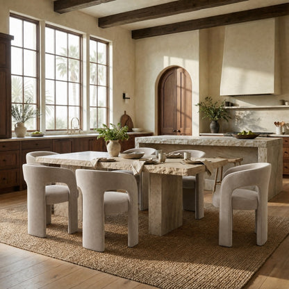 Safavieh - Catharia Velvet 3 Leg Dining Chair / Light Brown - SFV4602D view 2