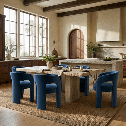 Safavieh - Catharia Velvet 3 Leg Dining Chair / Navy - SFV4602E view 2