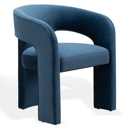Safavieh - Catharia Velvet 3 Leg Dining Chair / Navy - SFV4602E view 3