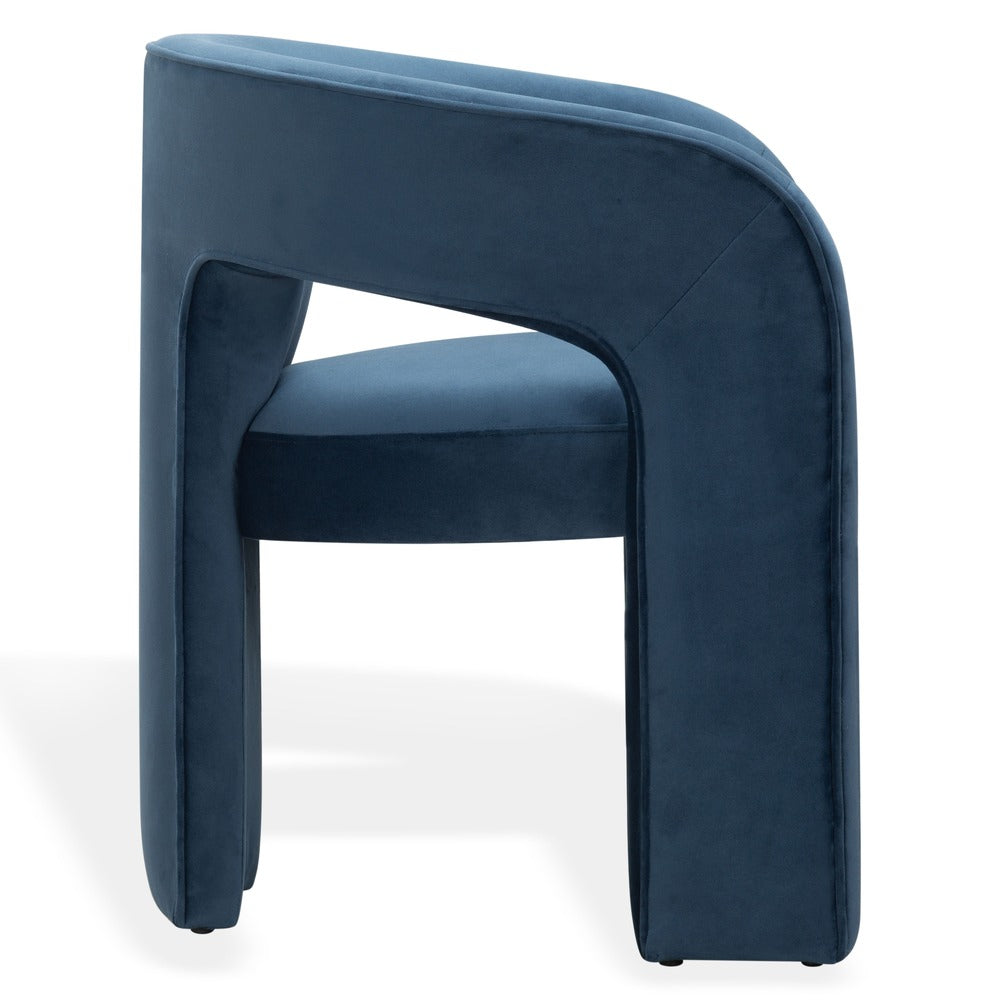 Safavieh - Catharia Velvet 3 Leg Dining Chair / Navy - SFV4602E view 4