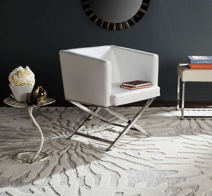 Safavieh - Celine Chair - White - Chrome - FOX2033C veiw 2