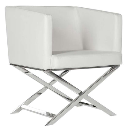Safavieh - Celine Chair - White - Chrome - FOX2033C veiw 3