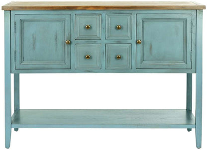 Safavieh - Charlotte Sideboard - Blue - Oak - AMH6517B veiw 1