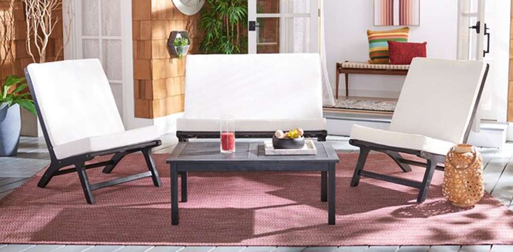 Safavieh - Chaston 4 Pc Living Set - Black - Beige - PAT7044G veiw 2