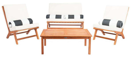 Safavieh - Chaston 4 Pc Living Set - Natural - Bge + Bolster P - PAT7044C veiw 1