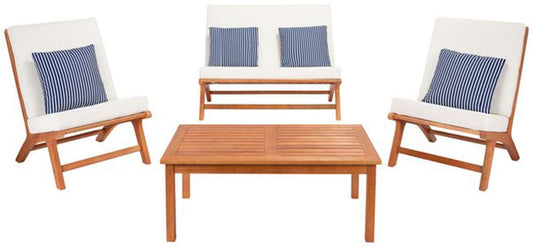 Safavieh - Chaston 4 Pc Living Set - Natural - Bge + Thn Stp P - PAT7044D veiw 1