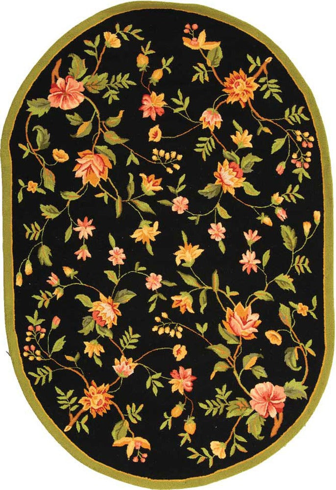 Safavieh - Chelsea Hooked Rug 263B Blk   Florence - 4" X 6" - HK263B-4OV view 1