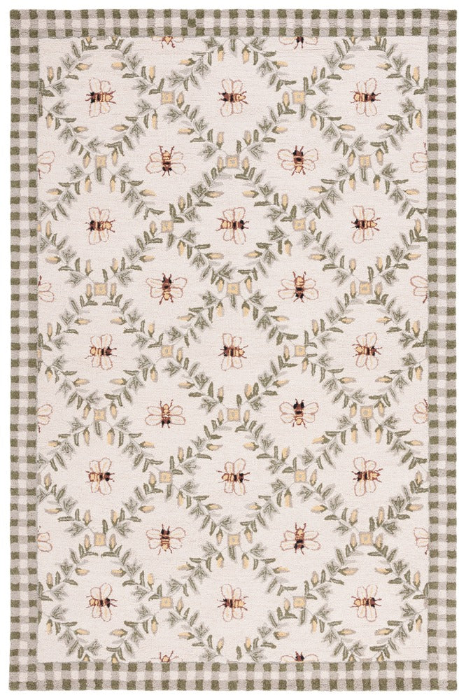 Safavieh - Chelsea Hooked Rug 55A Iv/Grn - 1.1" X 1.1" - HK55A-1313 view 1