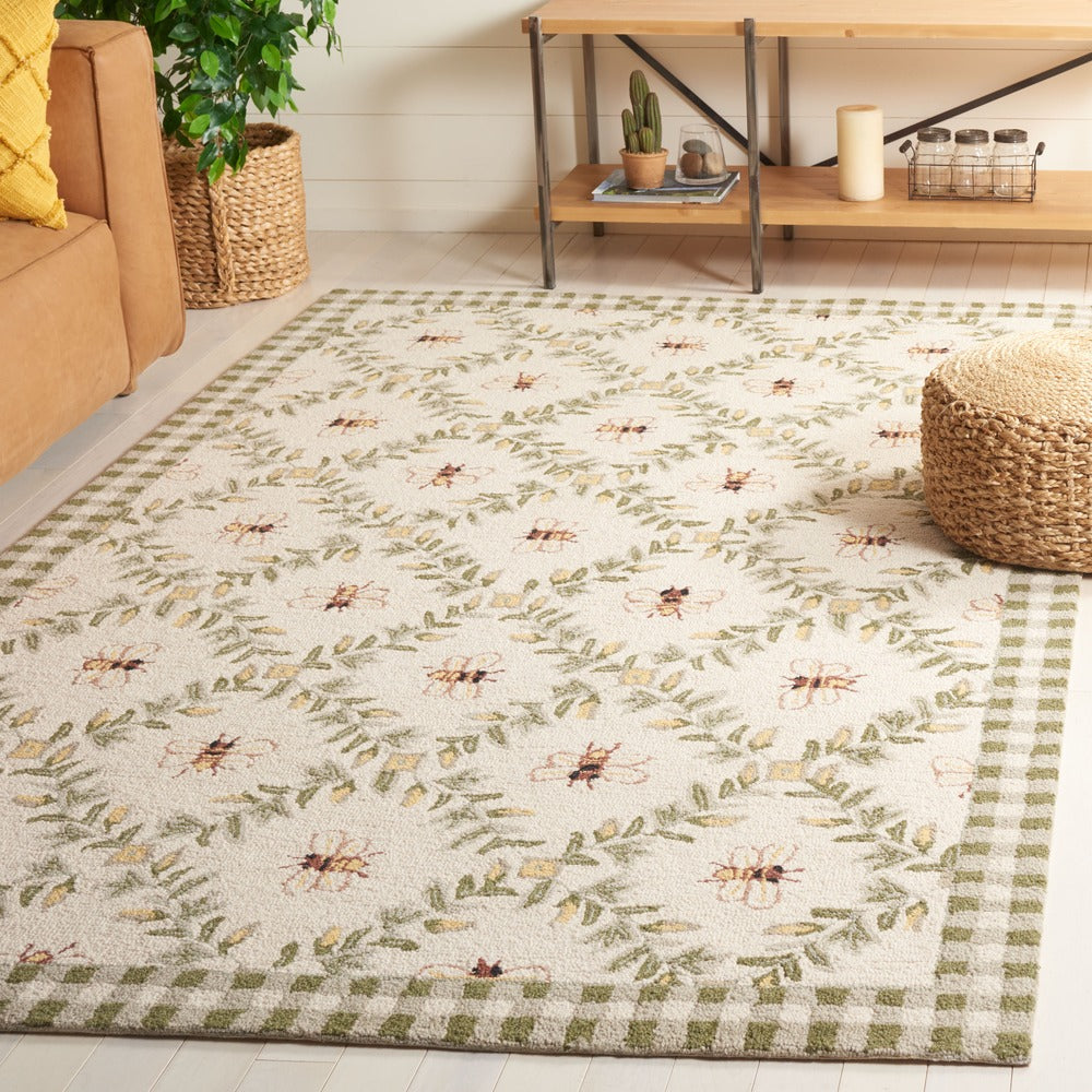 Safavieh - Chelsea Hooked Rug 55A Iv/Grn - 1.1" X 1.1" - HK55A-1313 view 2