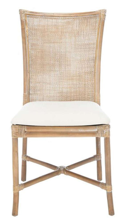 Safavieh - Chiara Rattn Acct Chair W/Cush - White - Grey White Wash  (Set of 2) - ACH6512A-SET2 veiw 1