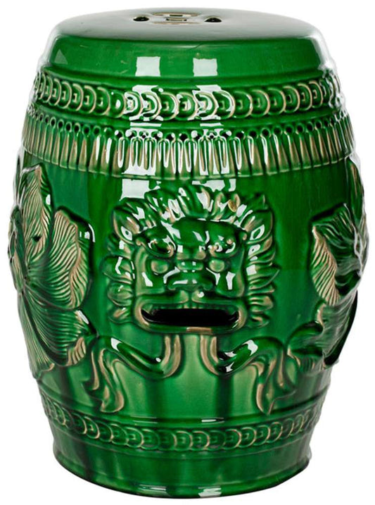 Safavieh - Chinese Dragon Stool - Green - ACS4505A veiw 1