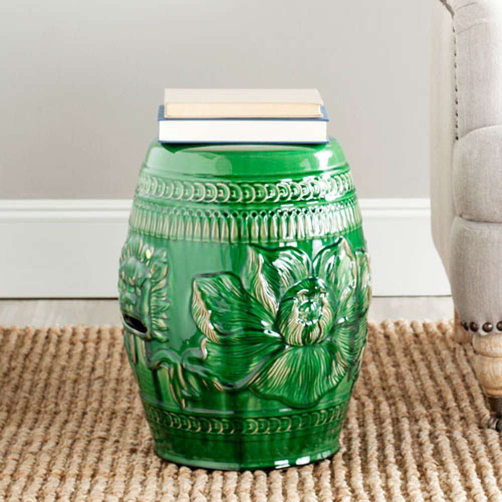 Safavieh - Chinese Dragon Stool - Green - ACS4505A veiw 2