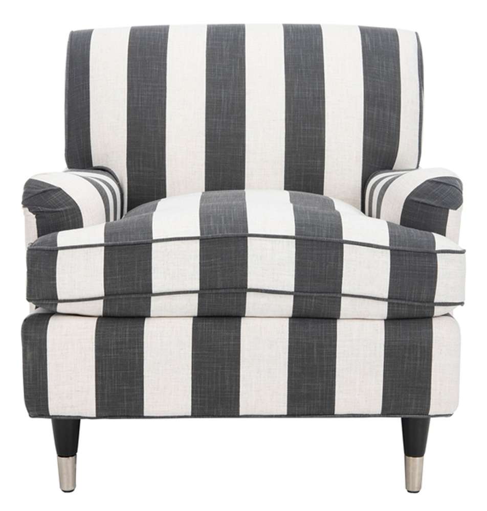 Safavieh - Chloe Club Chair - Black - White - MCR4571H veiw 1