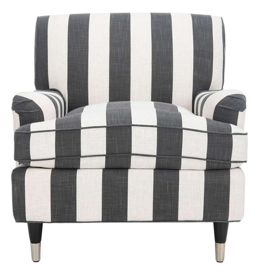 Safavieh - Chloe Club Chair - Black - White - MCR4571H veiw 1