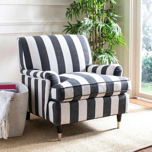 Safavieh - Chloe Club Chair - Black - White - MCR4571H veiw 2