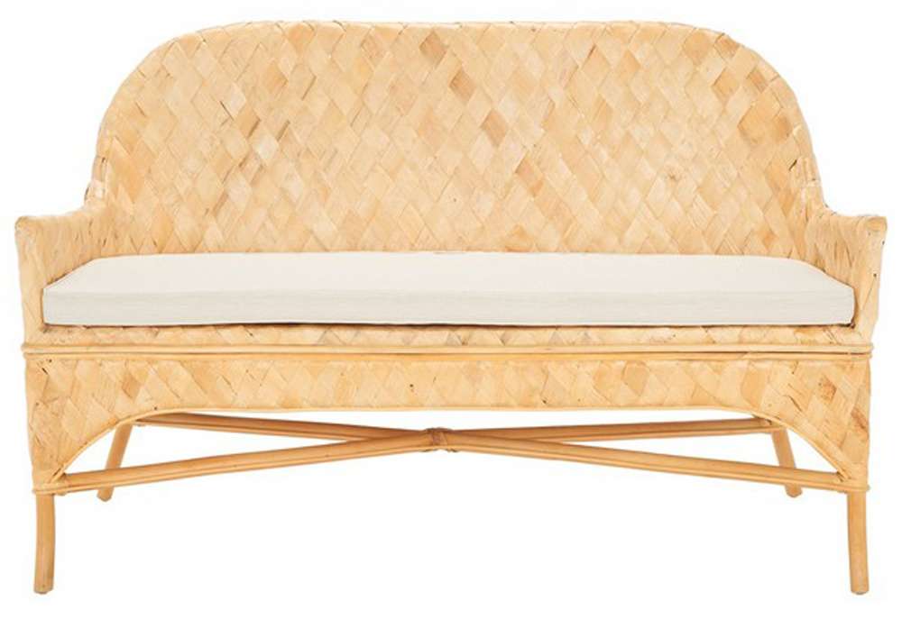 Safavieh - Chorus Woven Sofa Bench - Natural - White - SEA7041A veiw 1