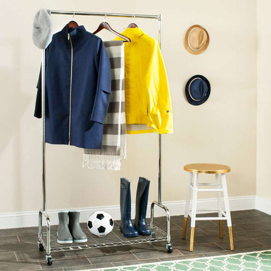 Safavieh - Christian Single Rod Clothes Rack - Chrome - HAC1020A veiw 2
