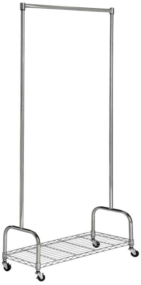 Safavieh - Christian Single Rod Clothes Rack - Chrome - HAC1020A veiw 3