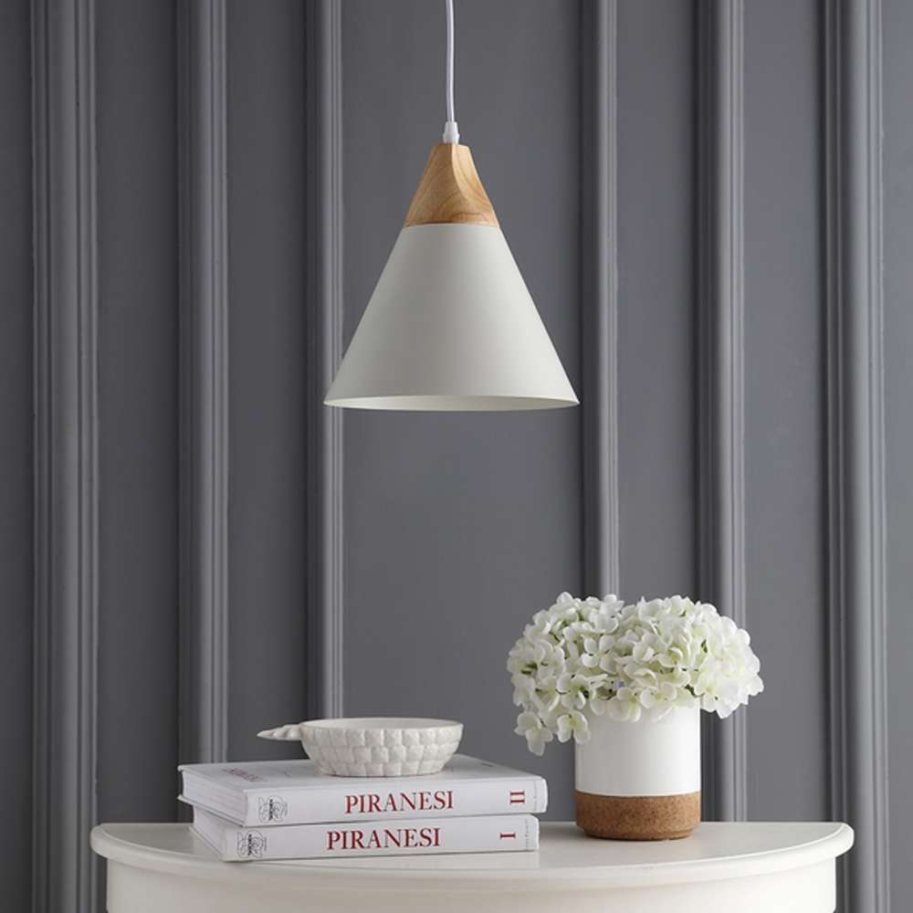 Safavieh - Cila 10 Inch Pendant - White - Natural - PND4030D veiw 1