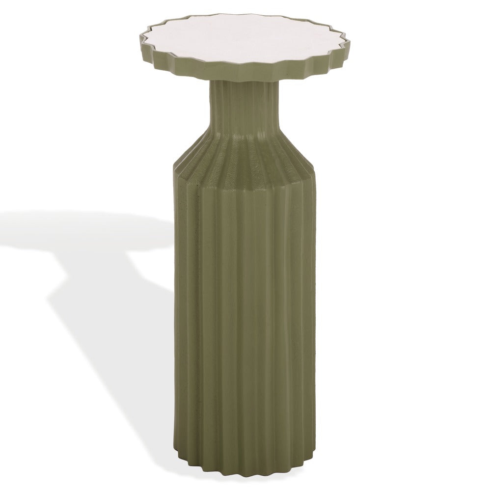 Safavieh - Cindylyn Concrete Top Accent Table / Olive Green / White - SFV6810B view 1