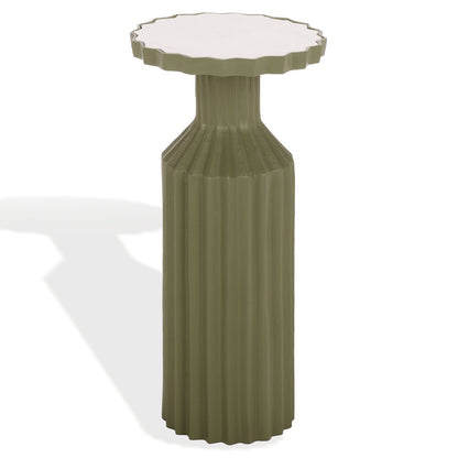 Safavieh - Cindylyn Concrete Top Accent Table / Olive Green / White - SFV6810B view 1