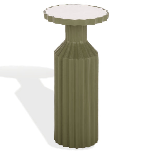 Safavieh - Cindylyn Concrete Top Accent Table / Olive Green / White - SFV6810B view 1