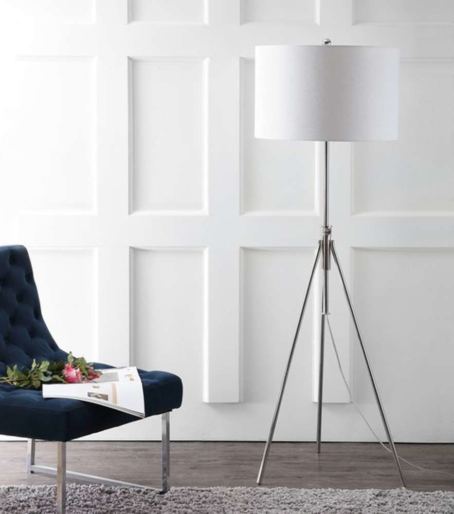 Safavieh - Cipriana Floor Lamp - Silver - White - FLL4007B veiw 1