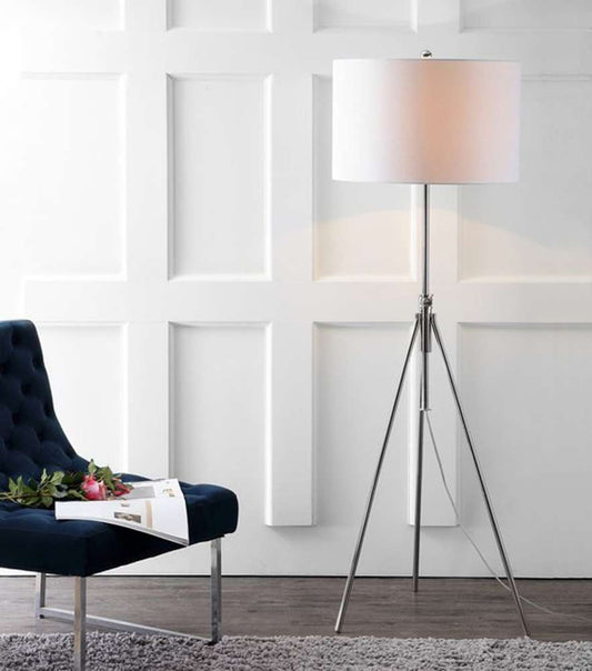 Safavieh - Cipriana Floor Lamp - Silver - White - FLL4007B veiw 2