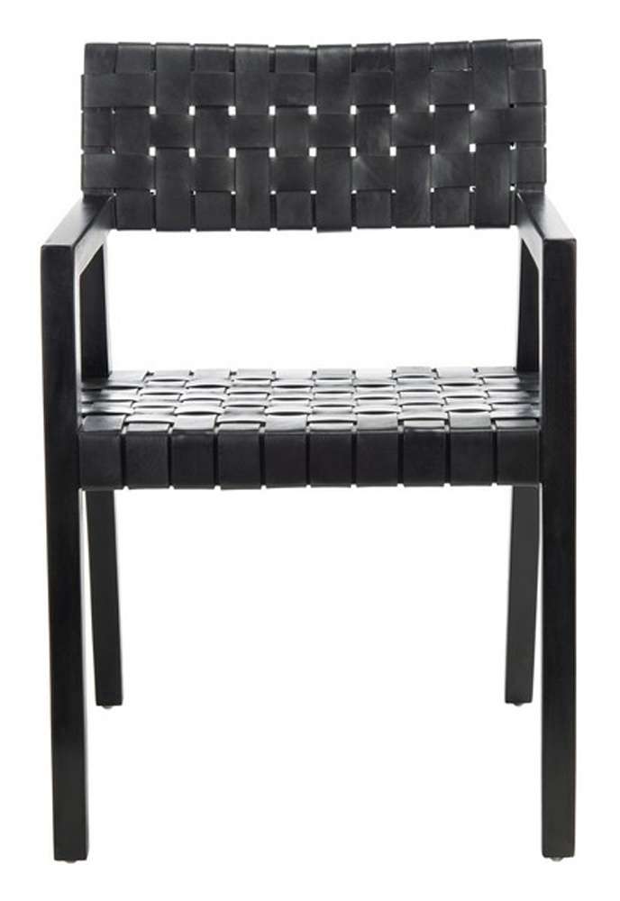 Safavieh - Cire Leather Dining Chair - Black - DCH4004A veiw 1