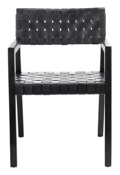 Safavieh - Cire Leather Dining Chair - Black - DCH4004A veiw 1