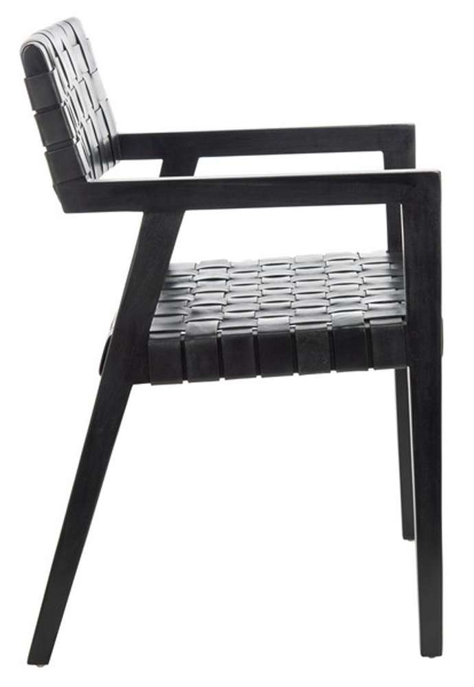 Safavieh - Cire Leather Dining Chair - Black - DCH4004A veiw 3