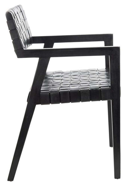 Safavieh - Cire Leather Dining Chair - Black - DCH4004A veiw 3