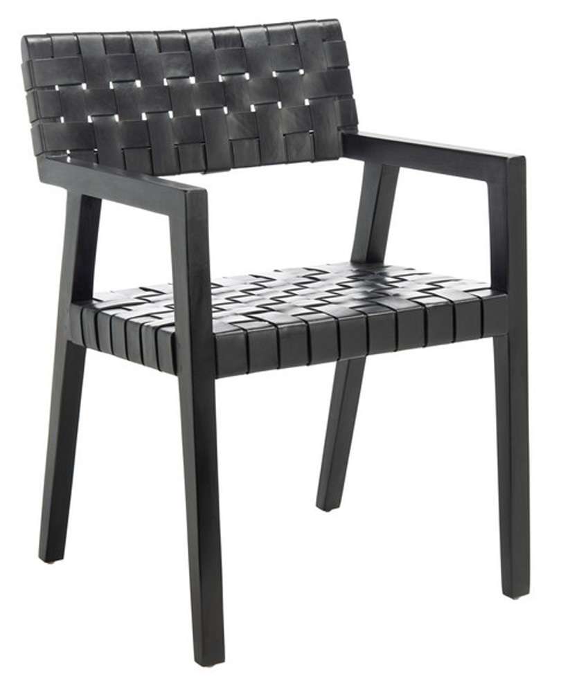 Safavieh - Cire Leather Dining Chair - Black - DCH4004A veiw 4