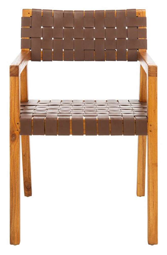 Safavieh - Cire Leather Dining Chair - Cognac - Natural - DCH4004B veiw 1