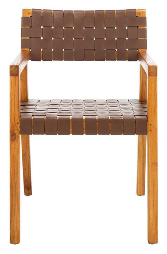 Safavieh - Cire Leather Dining Chair - Cognac - Natural - DCH4004B veiw 1