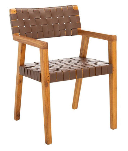 Safavieh - Cire Leather Dining Chair - Cognac - Natural - DCH4004B veiw 4
