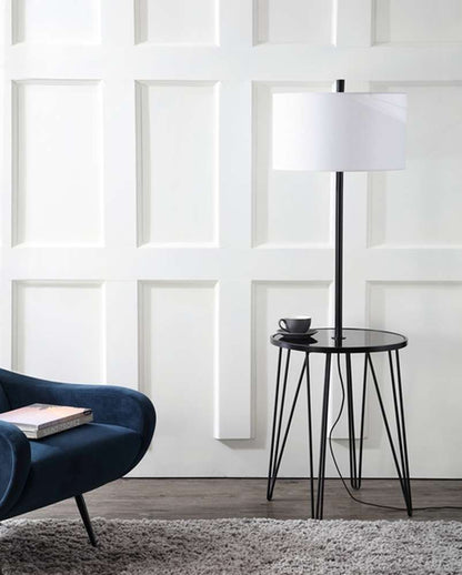 Safavieh - Ciro Floor Lamp Side Table - Black - White - FLL4010A veiw 1