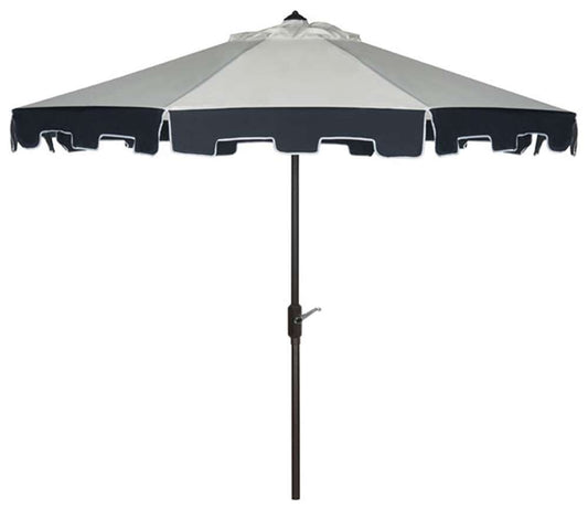 Safavieh - City Fashion 9Ft Umbrella - Natural - Navy - PAT8005A veiw 1