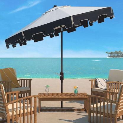 Safavieh - City Fashion 9Ft Umbrella - Natural - Navy - PAT8005A veiw 2