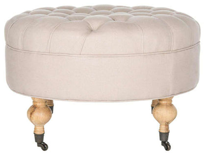Safavieh - Clara Round Ottoman - Taupe - MCR4601A veiw 1
