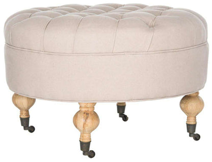 Safavieh - Clara Round Ottoman - Taupe - MCR4601A veiw 3