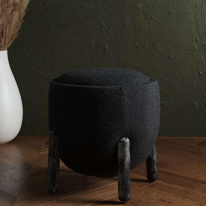 Safavieh - Couture - Clarabella Upholstered Ottoman - Black - SFV4800B veiw 1