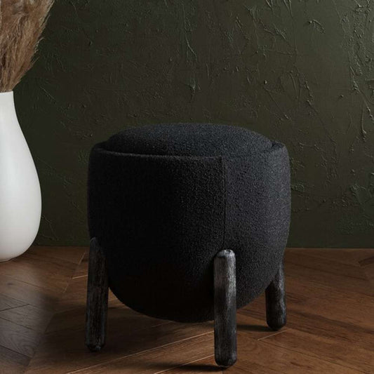 Safavieh - Couture - Clarabella Upholstered Ottoman - Black - SFV4800B veiw 1