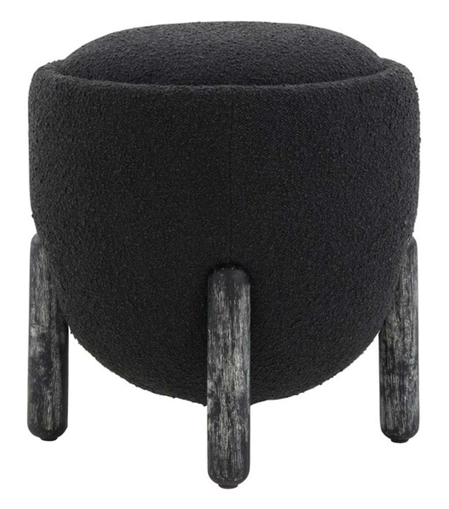 Safavieh - Couture - Clarabella Upholstered Ottoman - Black - SFV4800B veiw 3