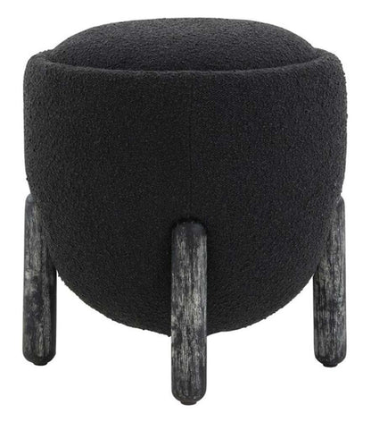 Safavieh - Couture - Clarabella Upholstered Ottoman - Black - SFV4800B veiw 3